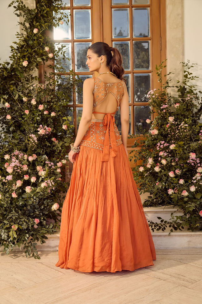Maple Rust Lehenga Set