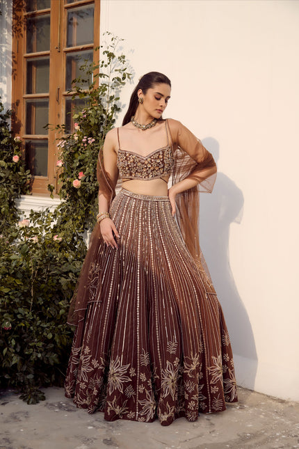 Autumn Mocha Lehenga Set