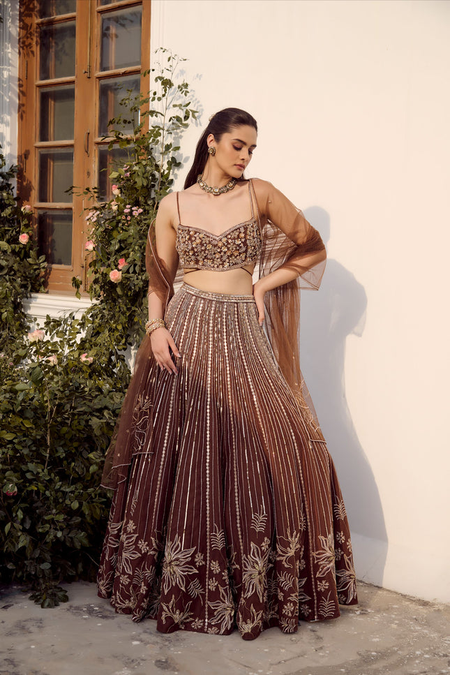 Autumn Mocha Lehenga Set