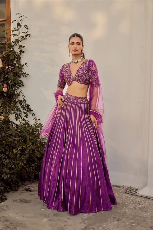 Soft Mulberry Lehenga Set