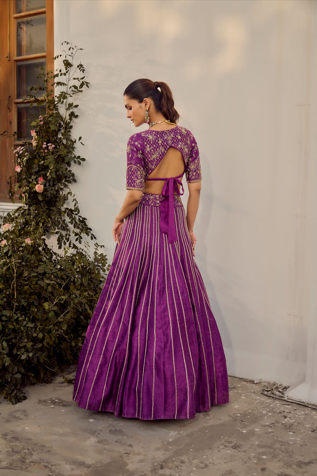 Soft Mulberry Lehenga Set