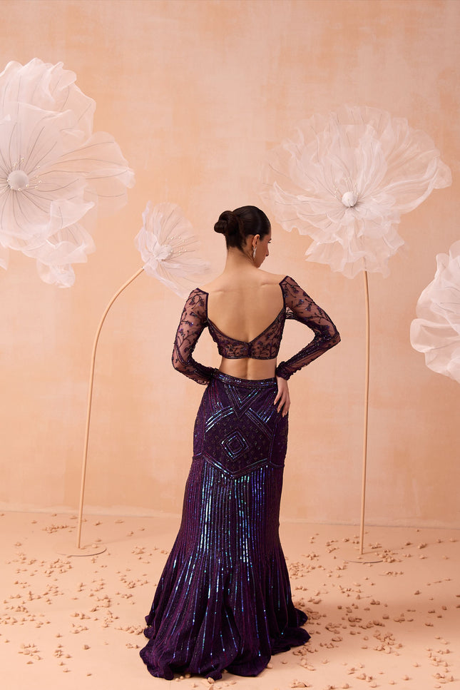 Purple Glam Lehanga Set