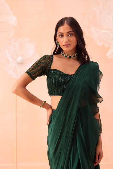 Emerald Saree Set