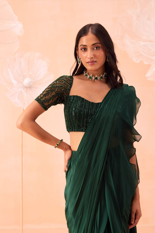 Emerald Saree Set
