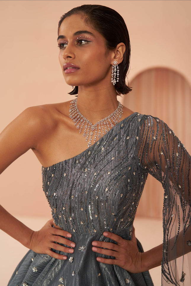 mirage crushed gown