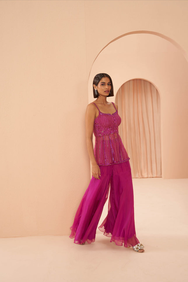 candy pink sharara set