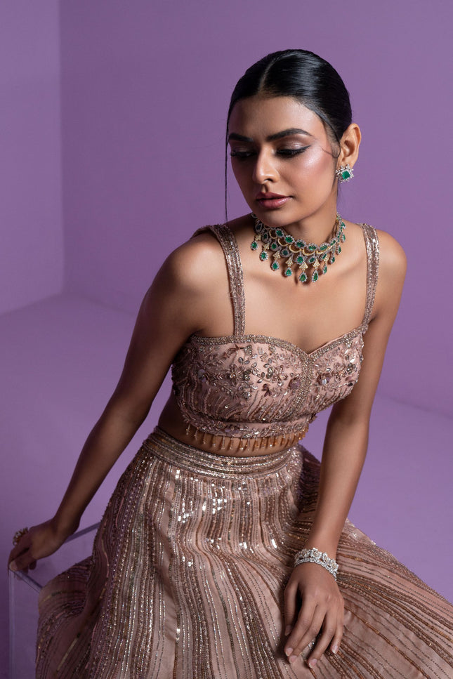 Caramel blaze lehenga set