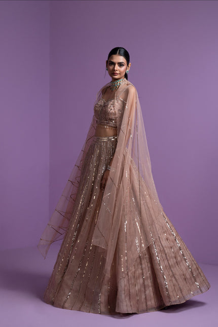 Caramel blaze lehenga set