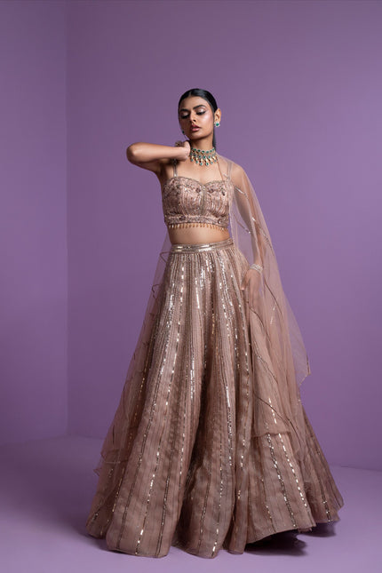 Caramel blaze lehenga set
