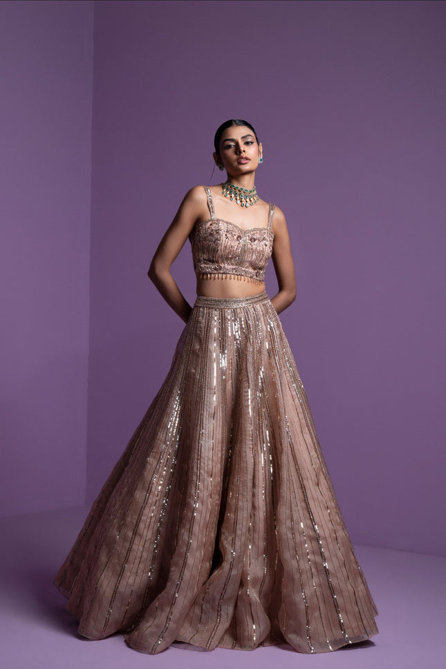 Caramel blaze lehenga set