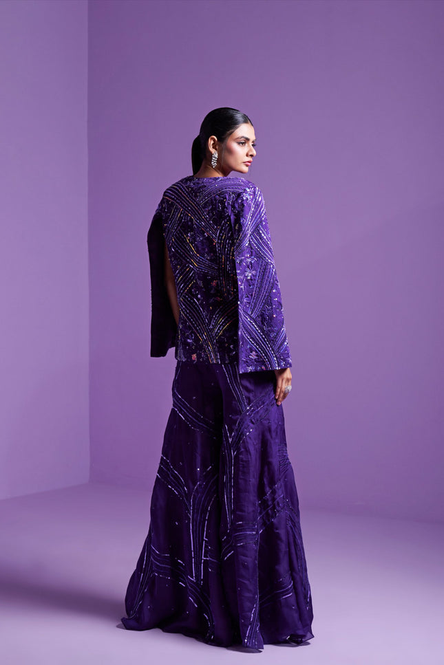 Striking Purple jacket and pant set